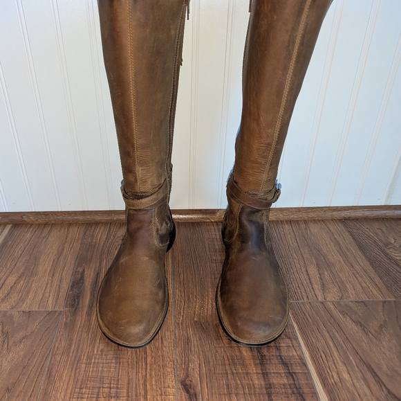 Chestnut Leather " Tetra" Waterproof Boots by Merrell Women's Sz 8 - Picture 3 of 9